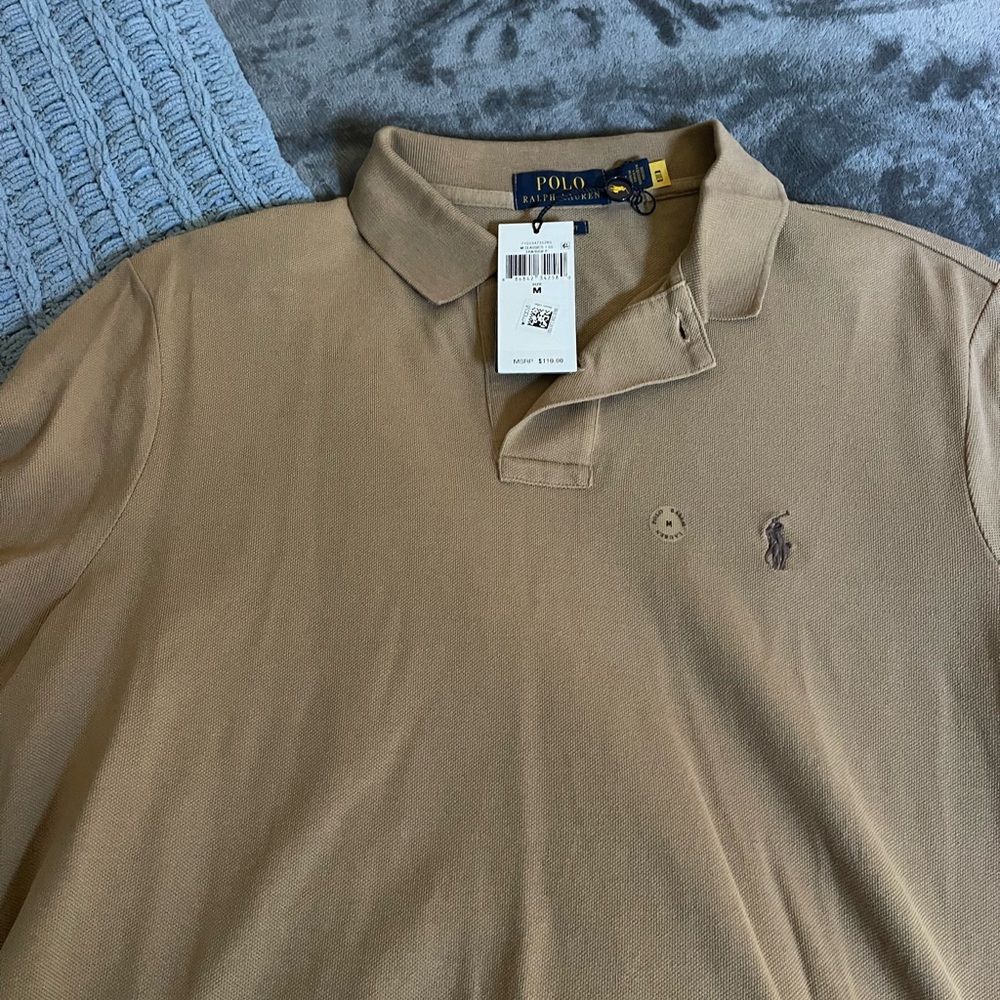 Ralph Lauren Men's Polo Shirt in Tan